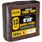 Core Tarps Heavy Duty Tarp, 8 ft L x 0.5 mm H x 6 ft W, 10 Mil, Brown/Black, Polyethylene CT-602-6X8 - alternate 1